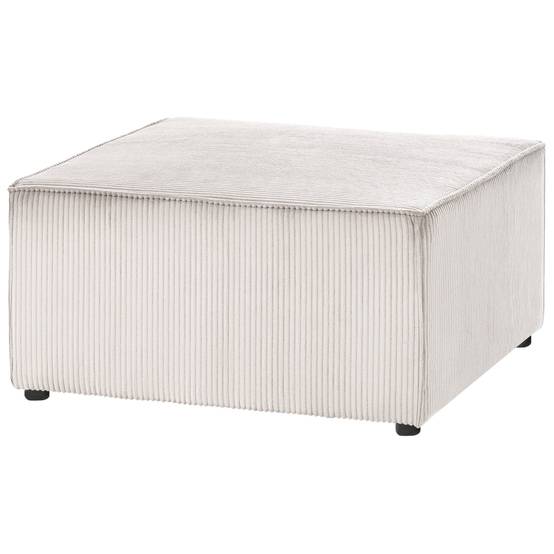 Beliani - Pouf ottoman Velours côtelé Beige LEMVIG - 83x83x41- Beliani - Image 4