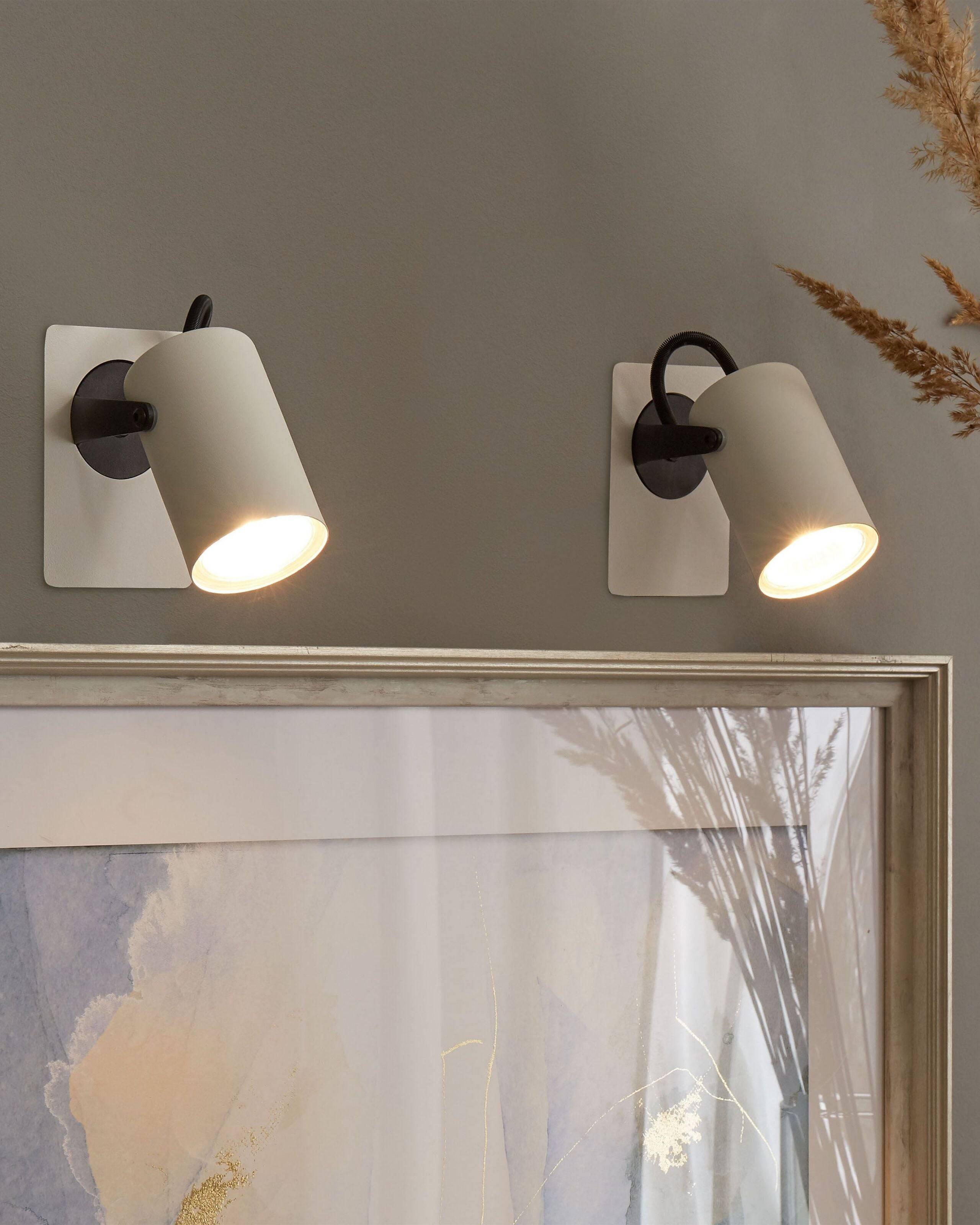 Beliani - Lampes projecteur Métal Blanc KLIP - 10x7x15- Beliani - Image 1