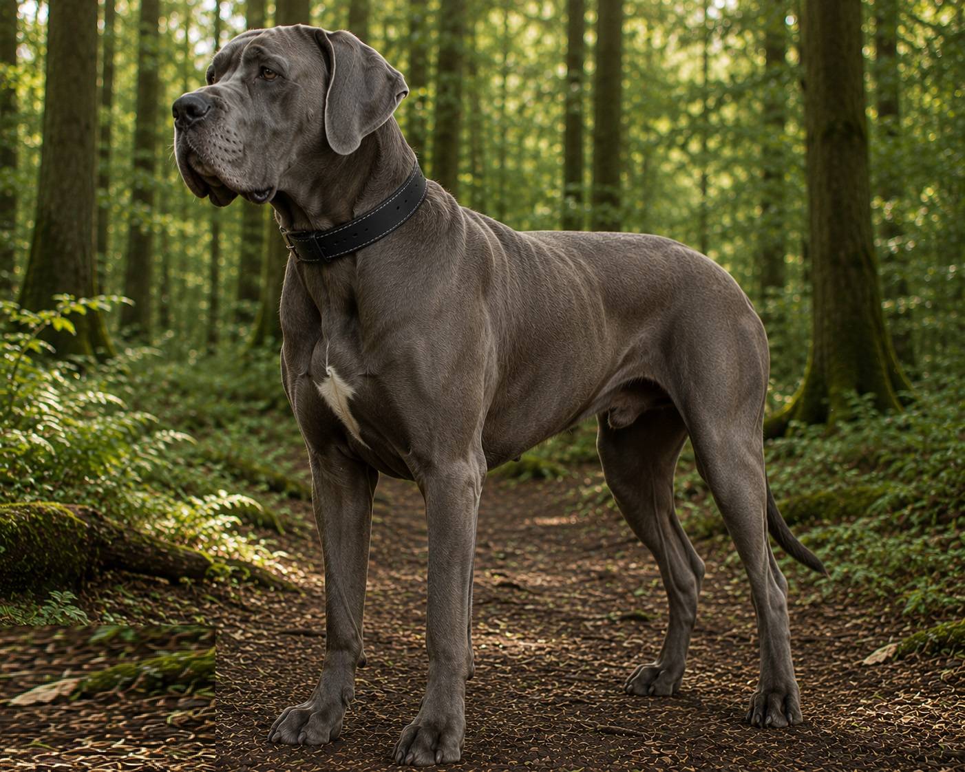Eden - Collier Chien Montana en cuir noir XXL 53-63cm 40mm - Image 2