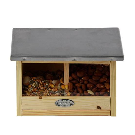 Esschert Design - Mangeoire écureuils double en bois. - Image 1