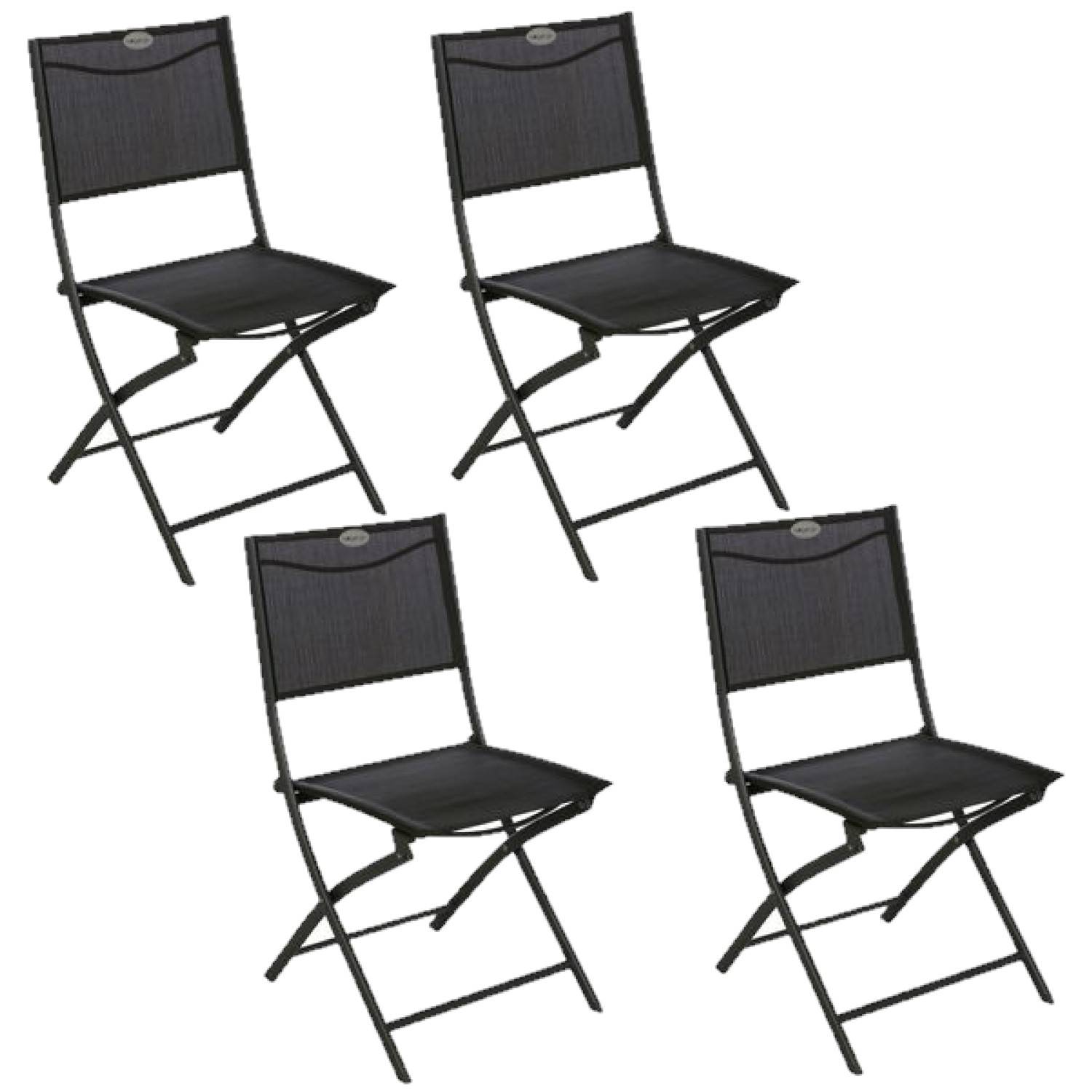 Sans Marque - Lot de 4 Chaises de jardin pliables Modula - Toilinux - Imagen 1