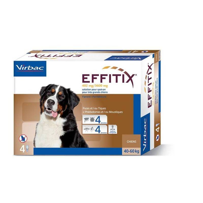 EFFITIX CHIEN (40-60 KG) - VIRBAC 24 pipettes