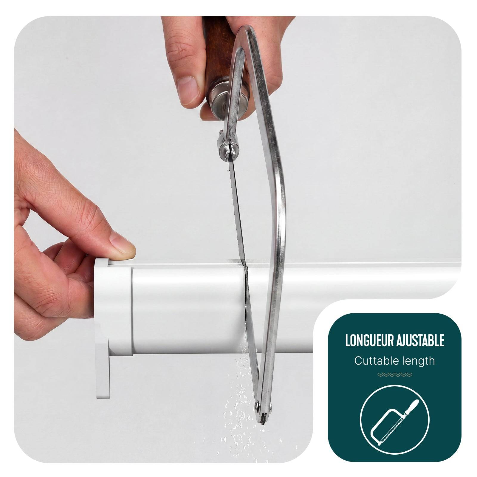 Vounot - Moustiquaire de fenêtre L80 x H130 cm enroulable et recoupable en PVC blanc VOUNOT® - Image 4