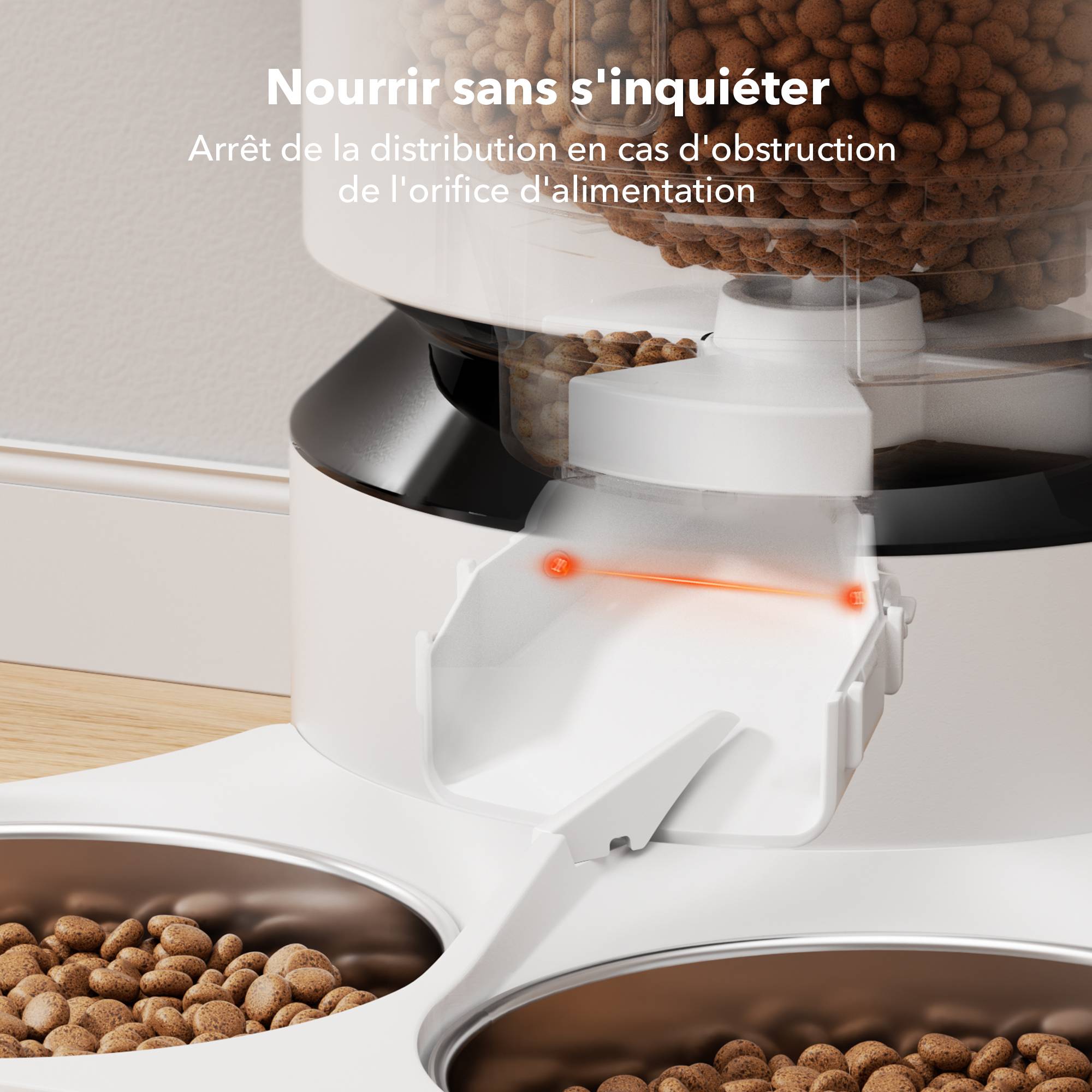 Distributeur de croquettes automatique Blanc - 5L - Granary Dual Food Petlibro - Image 4