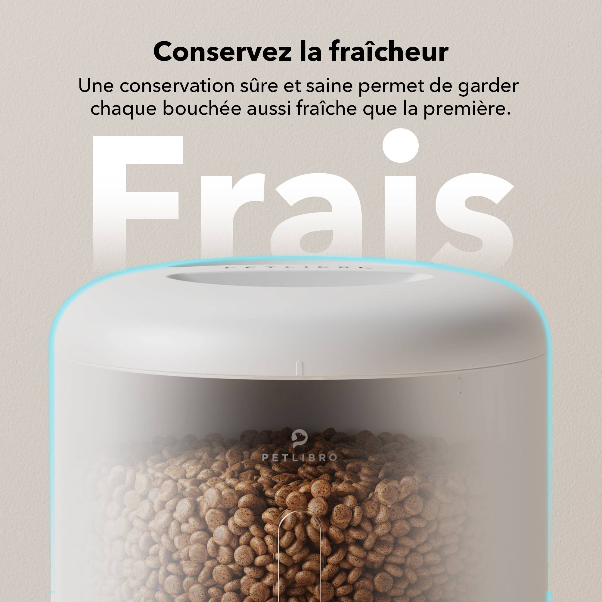 Distributeur de croquettes automatique Blanc - 5L - Granary Dual Food Petlibro - Image 3