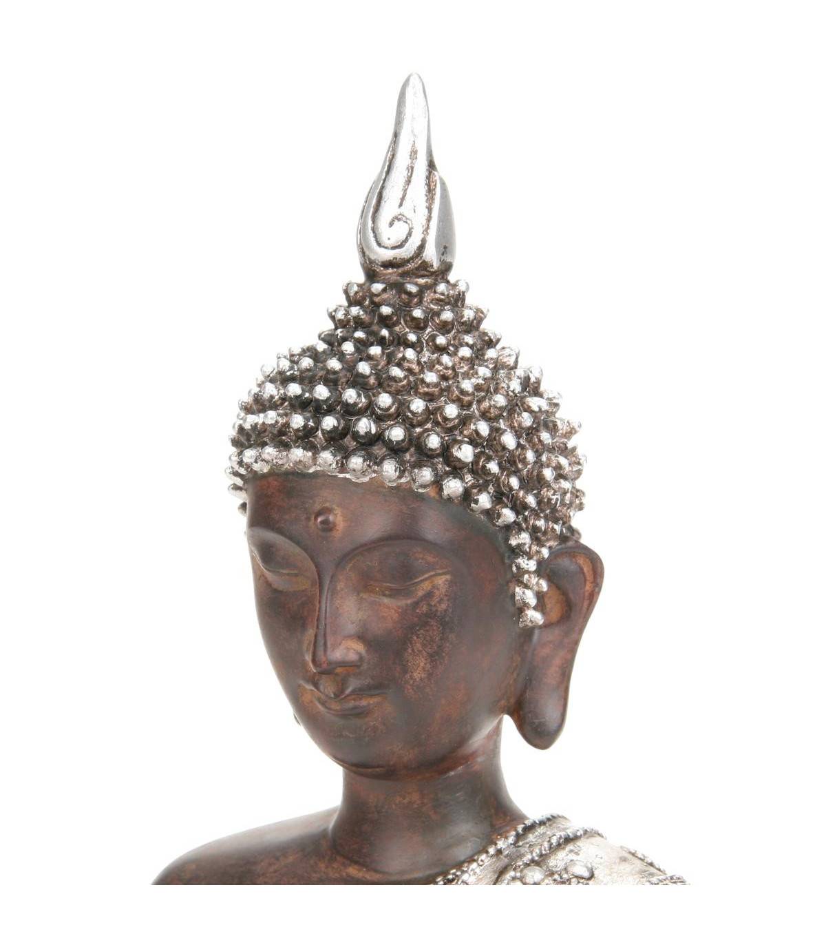 Objet décoratif Bouddha marron et argenté H 29.5 cm - Imagen 2