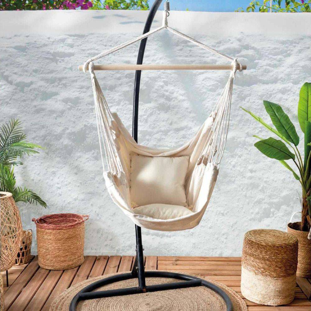 The Home Deco Factory - Fauteuil suspendu Terre inconnue 125 x 98 cm - Imagen 2