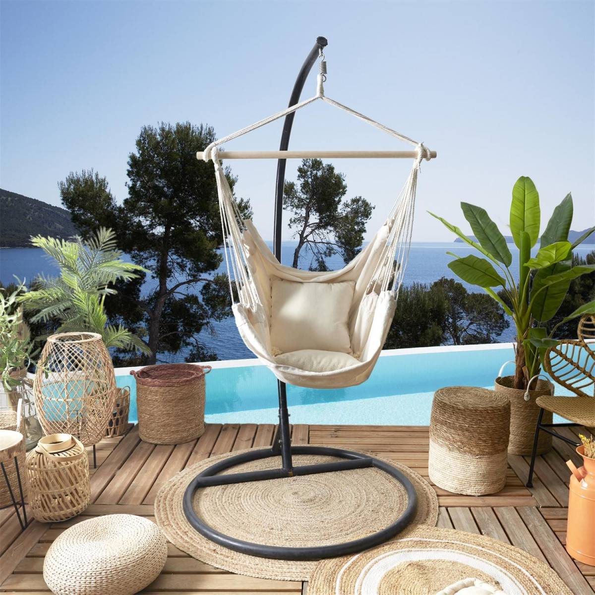 The Home Deco Factory - Fauteuil suspendu Terre inconnue 125 x 98 cm - Imagen 5
