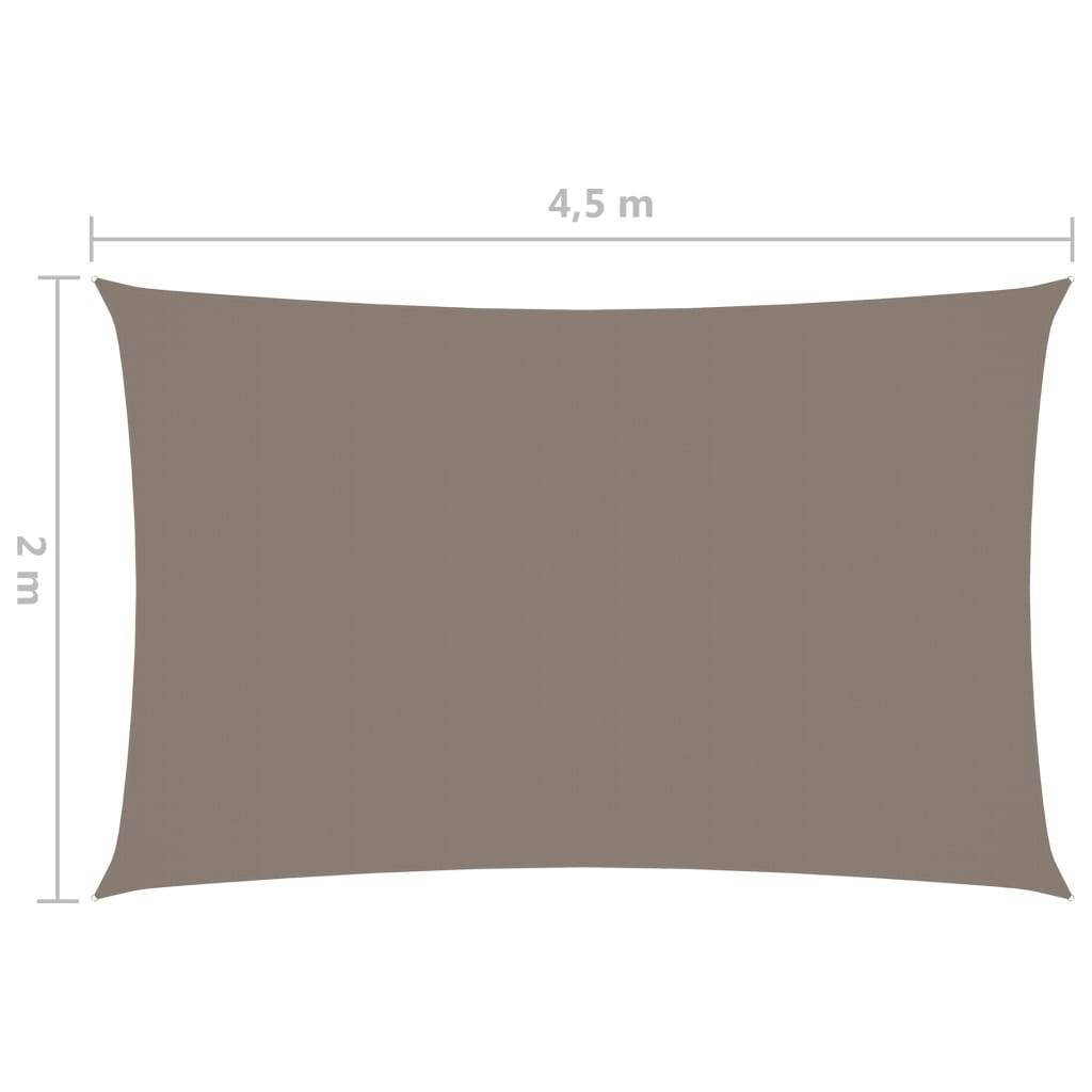 Helloshop26 - Voile toile d'ombrage parasol tissu oxford rectangulaire 2 x 4,5 m taupe - Imagen 6