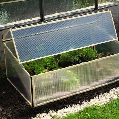 Vitavia - Mini serre Levana 1 - Structure 0.5m² en alu et polycarbonate 4 mm, Couleur Violet - Image 2