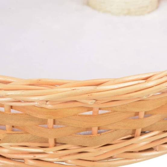 Helloshop26 - Arbre à chat griffoir grattoir niche jouet animaux peluché en sisal naturel bois de saule - Image 6