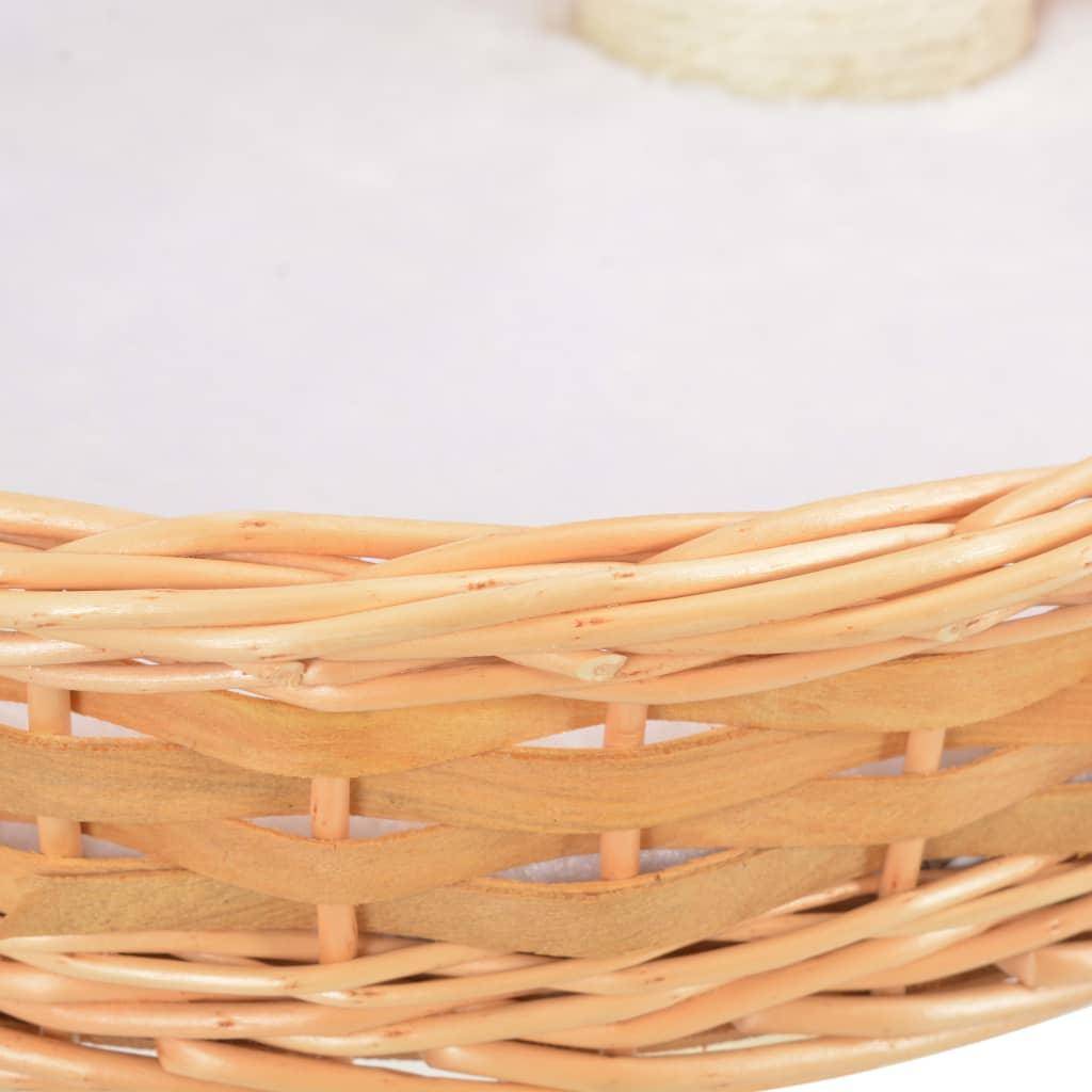 Helloshop26 - Arbre à chat griffoir grattoir niche jouet animaux peluché en sisal naturel bois de saule - Imagen 6