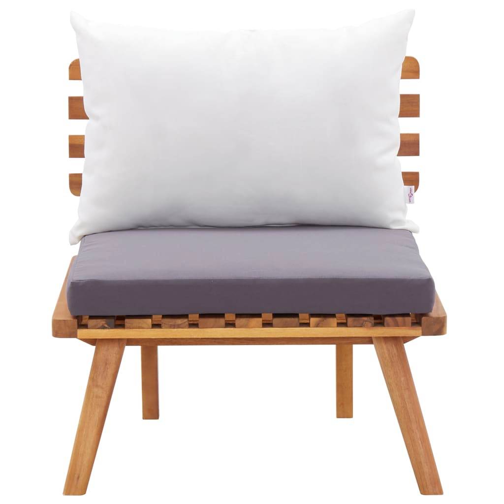 Helloshop26 - Salon de jardin meuble d'extérieur ensemble de mobilier 6 pièces bois d'acacia massif - Imagen 6