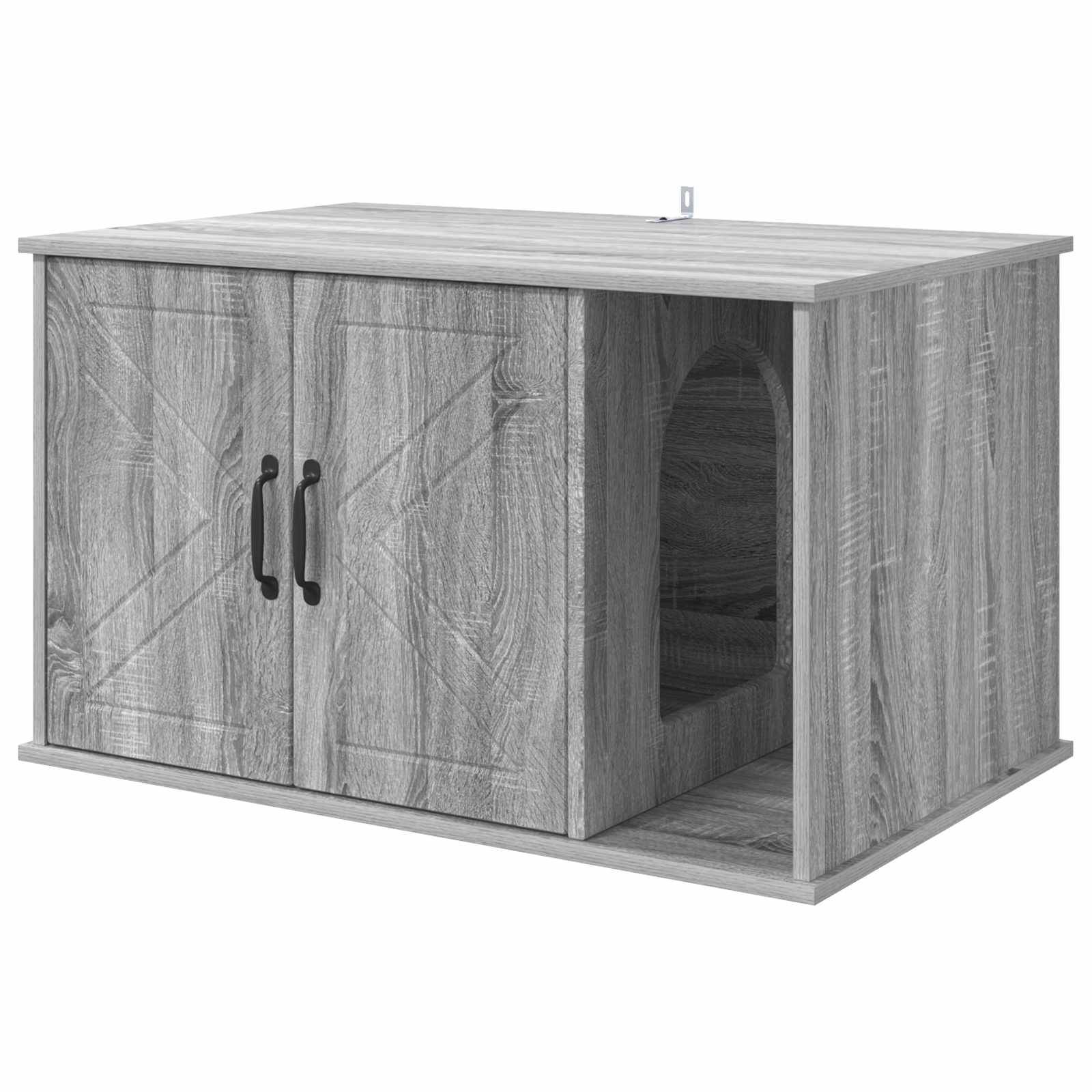 Vidaxl - Maison pour chat Gris Sonoma 85 x 55 x 50 cm Bois d'ingénierie vidaXL 8000740 - Image 2