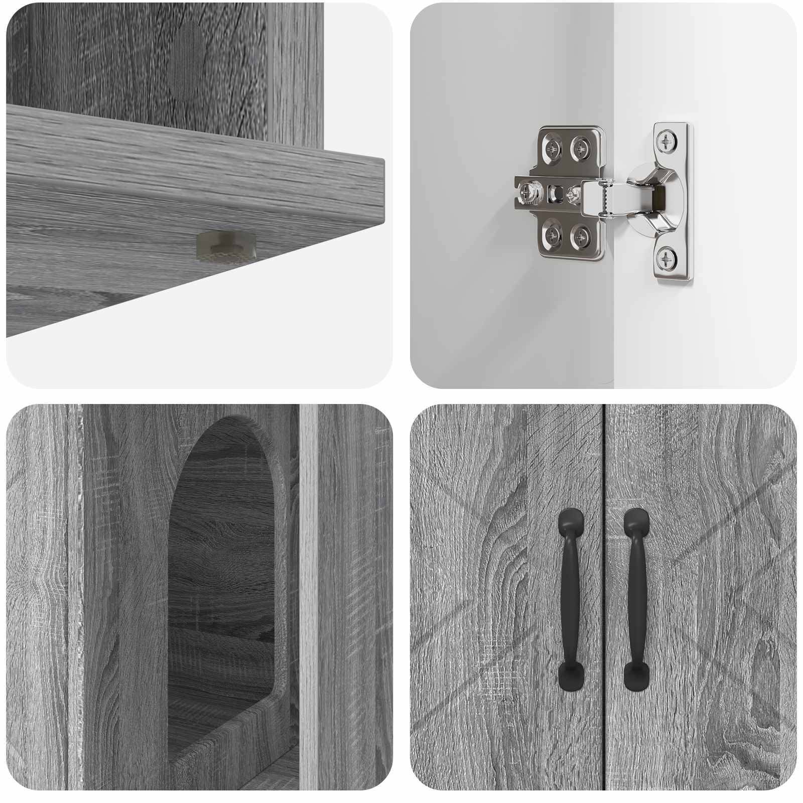 Vidaxl - Maison pour chat Gris Sonoma 85 x 55 x 50 cm Bois d'ingénierie vidaXL 8000740 - Image 10