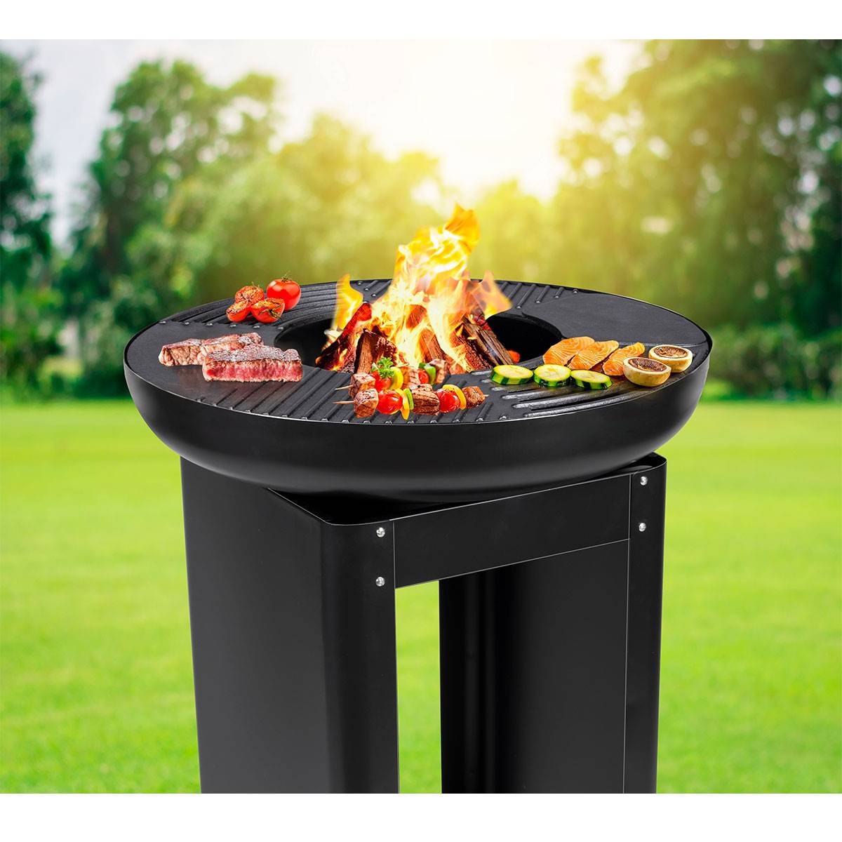 Barbecue à charbon de bois Brasero Teppanyaki Ø 61 x H90 cm BBQ COLLECTION - Imagen 5