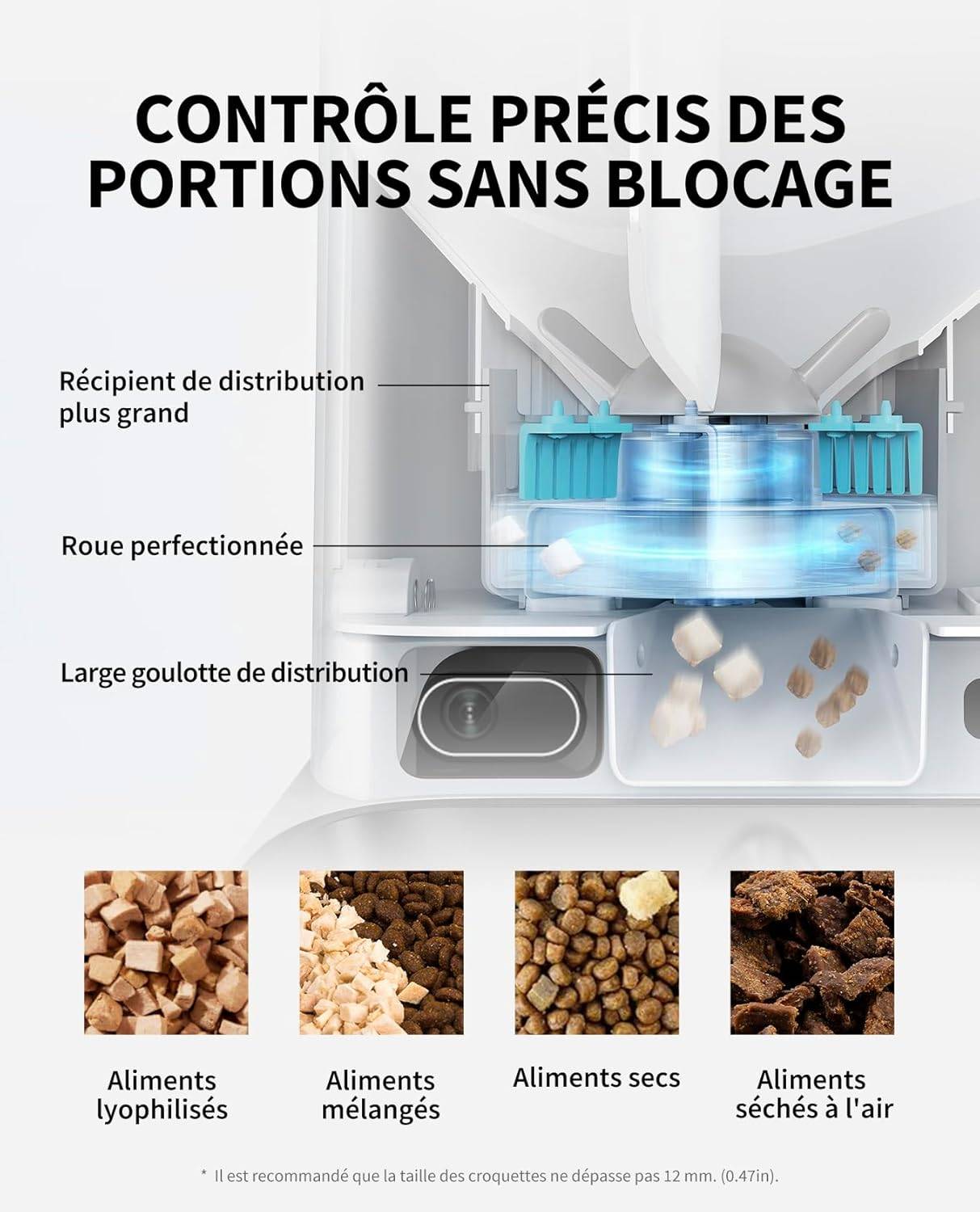 Petkit - YumShare Dual-hopper distributeur de croquettes automatique connecté double avec caméra IA - 5L PETKIT.FR - Imagen 6