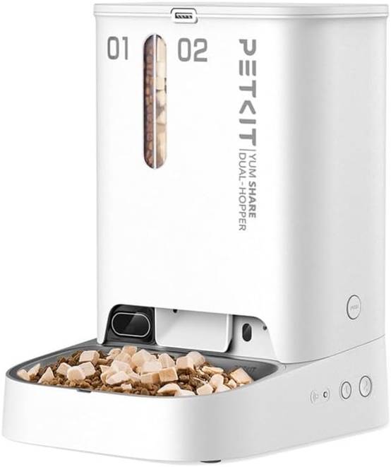 Petkit - YumShare Dual-hopper distributeur de croquettes automatique connecté double avec caméra IA - 5L PETKIT.FR - Imagen 1