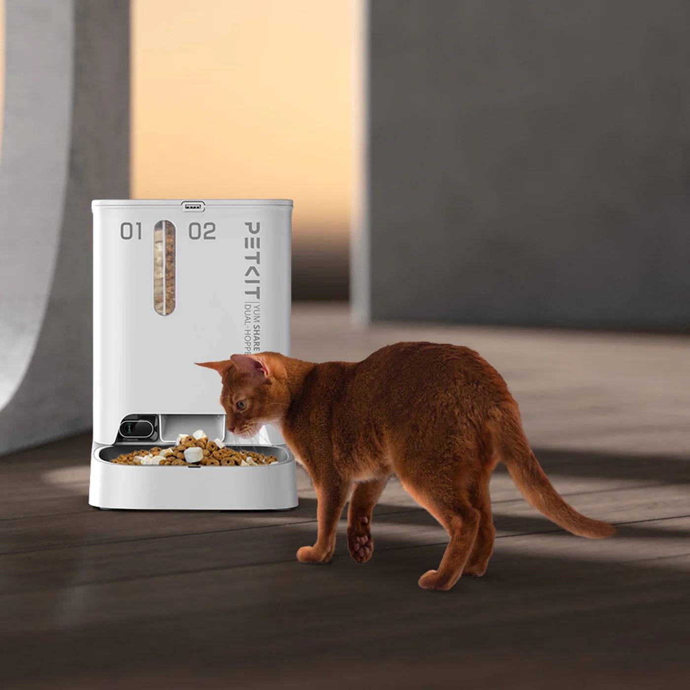 Petkit - YumShare Dual-hopper distributeur de croquettes automatique connecté double avec caméra IA - 5L PETKIT.FR - Imagen 2