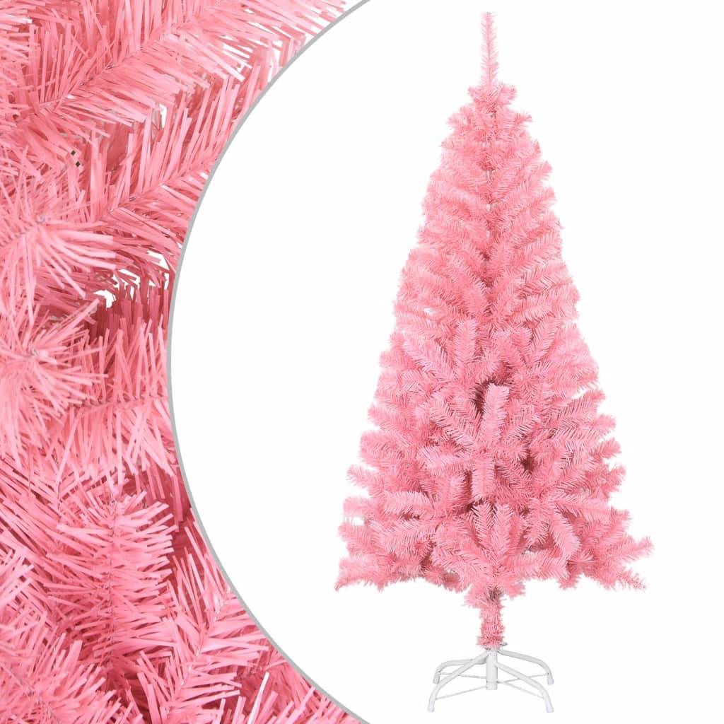 Vidaxl - Sapin de Noël artificiel avec support rose 120 cm PVC vidaXL 329177 - Image 1
