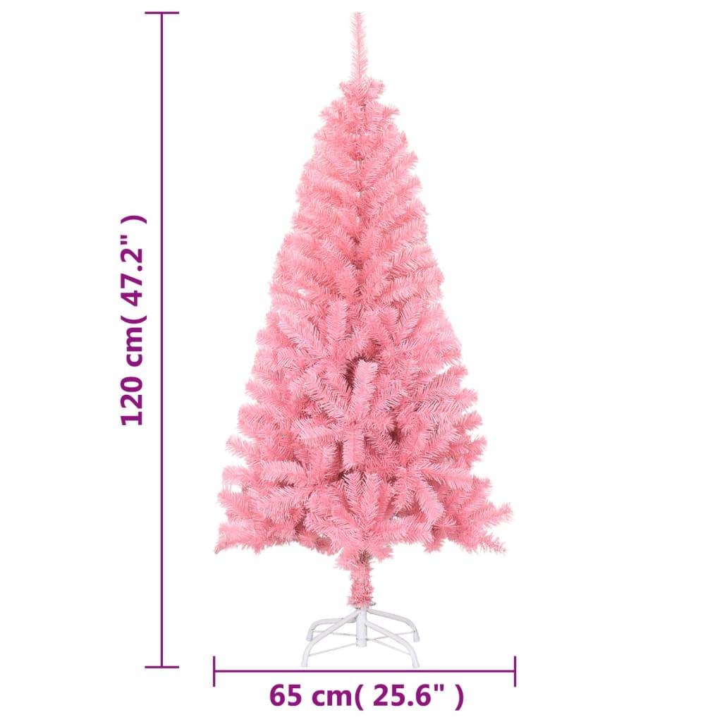 Vidaxl - Sapin de Noël artificiel avec support rose 120 cm PVC vidaXL 329177 - Image 3