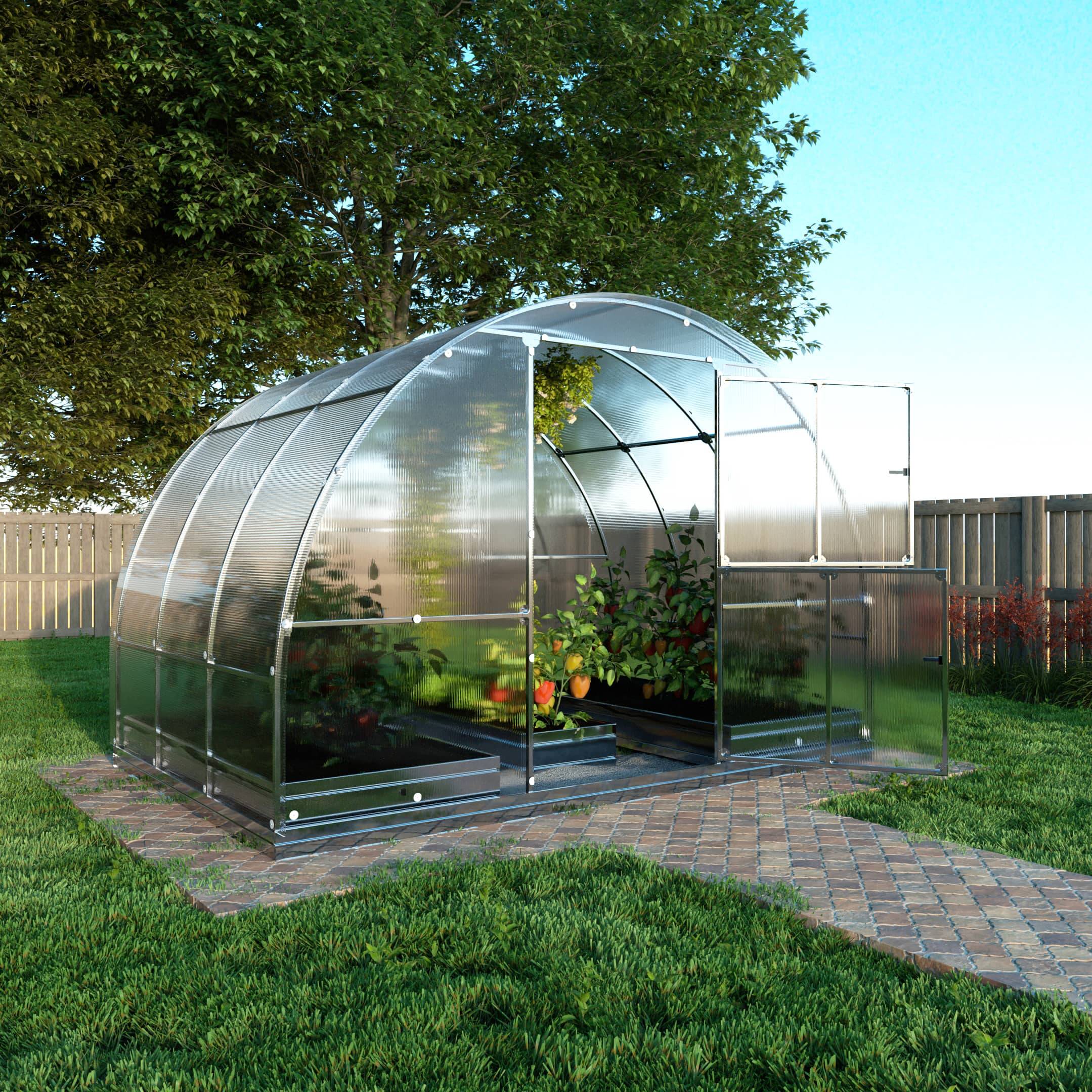KLASIKA GREENHOUSES - Serre KLASIKA TUBE 3 x 2 m (6 m²), 6 mm avec revêtement en polycarbonate - Image 6