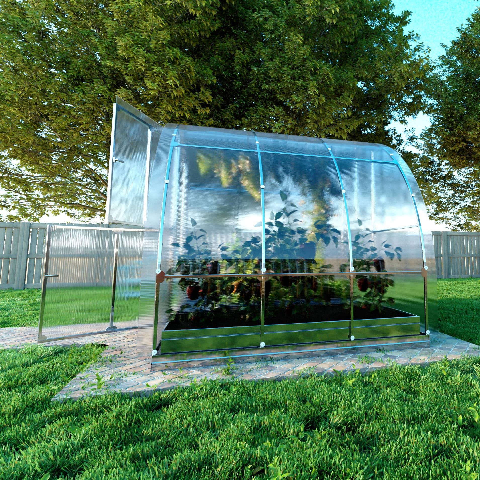 KLASIKA GREENHOUSES - Serre KLASIKA TUBE 3 x 2 m (6 m²), 6 mm avec revêtement en polycarbonate - Image 5