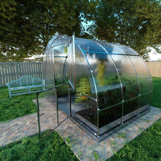 Serre KLASIKA TUBE 3 x 2 m (6 m²), 6 mm avec revêtement en polycarbonate - Image 1