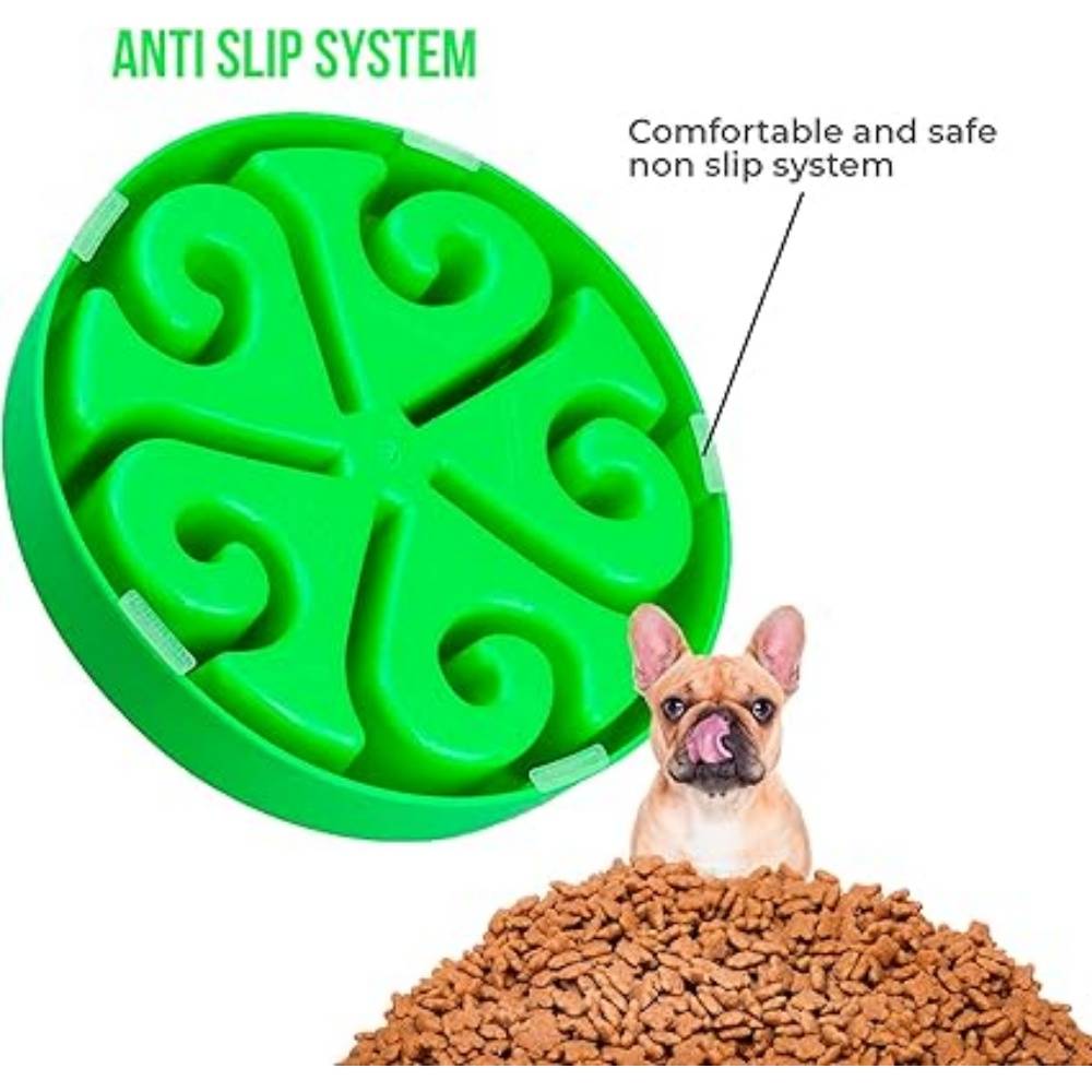 DtopbuyAge - Gamelle Anti Glouton Vert Plateau Interactif Pour Animaux Compagnie - Image 3