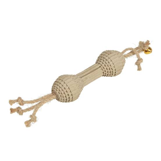 Love Story - Jouet pour Chat "Haltère & Ficelles" 17cm Naturel - Image 1