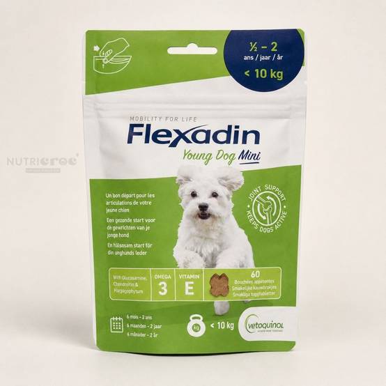 Flexadin Young Dog Mini 60 Comprimés à Mâcher pour Chiot 60 bouchées - Image 1