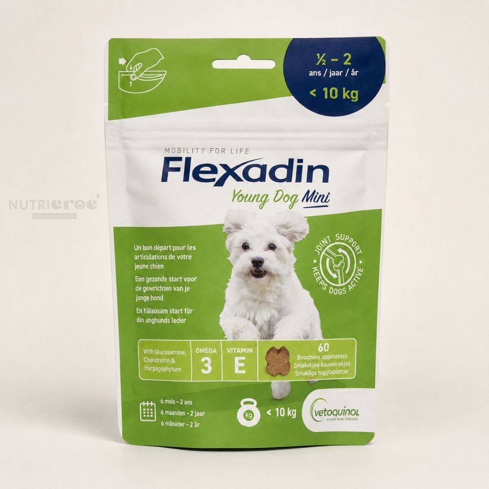 Flexadin Young Dog Mini 60 Comprimés à Mâcher pour Chiot 60 bouchées - Image 1