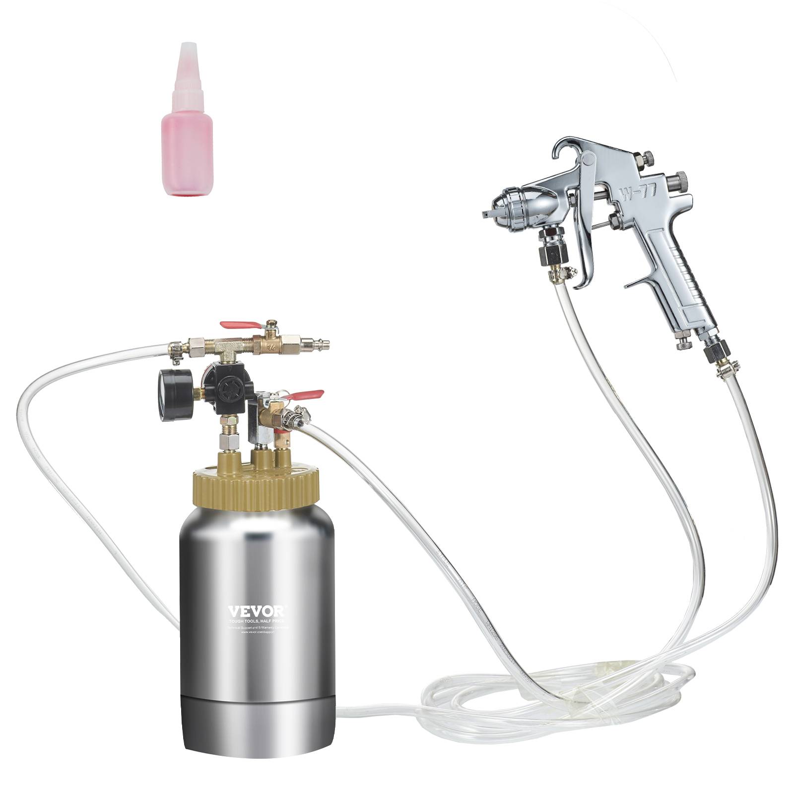 Vevor - VEVOR Pistolet à peinture portable 2L, pression max 45 PSI, buse 1.8mm, pour décoration intérieure. - Image 1