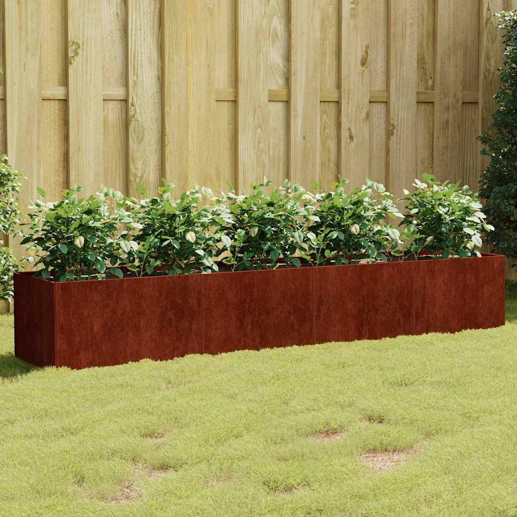 ComfortXL - Carré Potager Acier Corten pour Jardin Terrasse Grande Jardinière Design Rouillé 200x40x40 cm - ComfortXL Outdoor Living