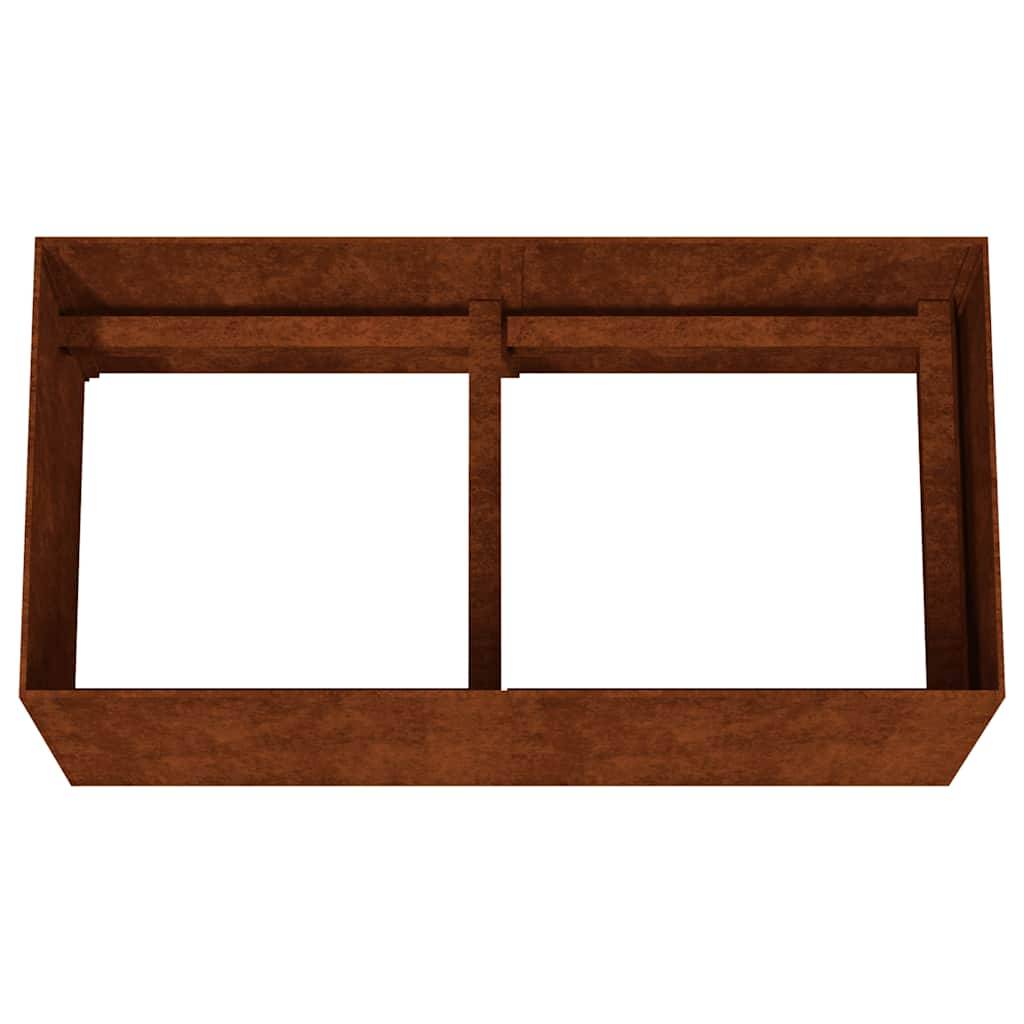 ComfortXL - Carré Potager Acier Corten pour Jardin Terrasse Grande Jardinière Design Rouillé 200x40x40 cm - ComfortXL Outdoor Living - Image 5