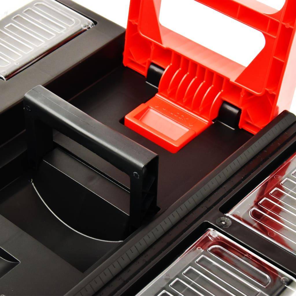 Helloshop26 - Valise à outils avec poignée 46 x 36 x 41 cm noir et rouge - Imagen 6