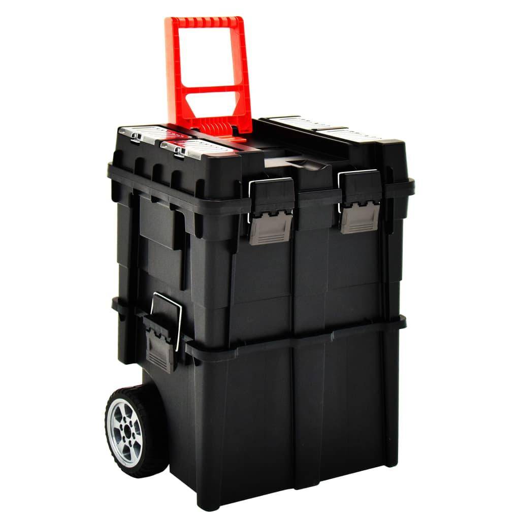 Helloshop26 - Valise à outils avec poignée 46 x 36 x 41 cm noir et rouge - Imagen 1