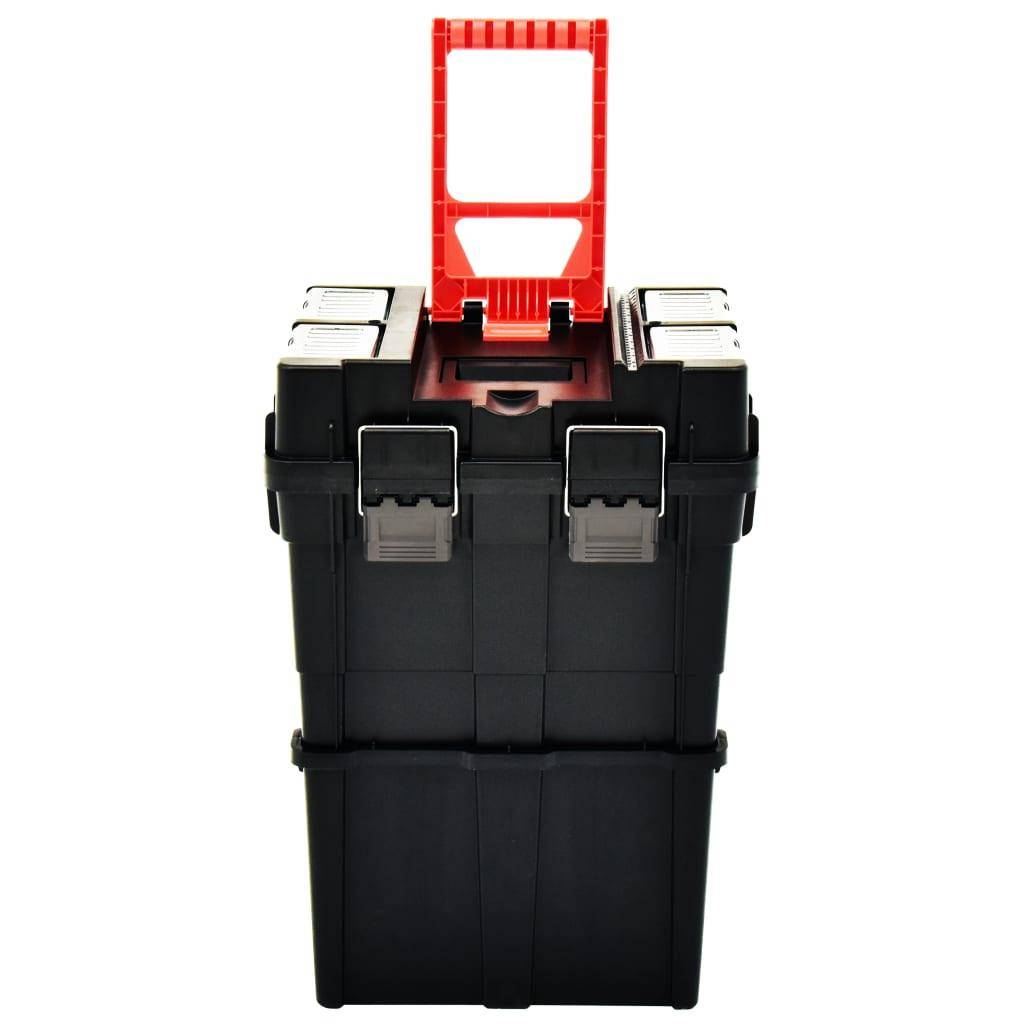 Helloshop26 - Valise à outils avec poignée 46 x 36 x 41 cm noir et rouge - Imagen 2