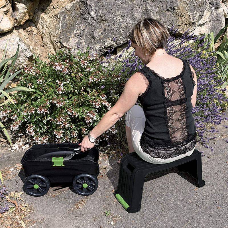 Ribimex - Agenouilloir/tabouret/chariot 4 en 1 sur roues - Imagen 6