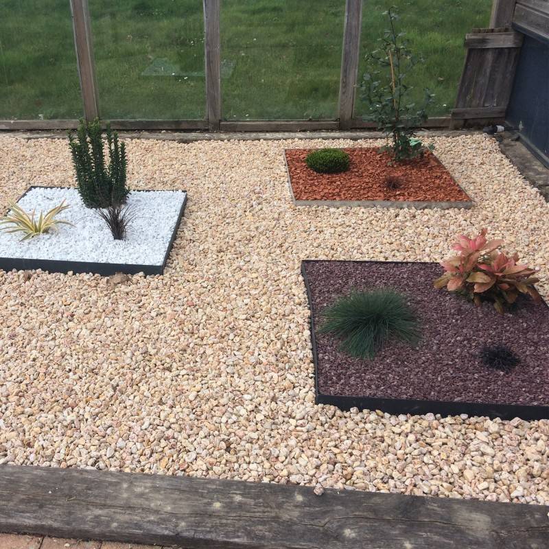 Jardinex - Bordure jardin droite acier galvanisé - 99 x 14 cm - Gris anthracite - Jardinex - Imagen 2
