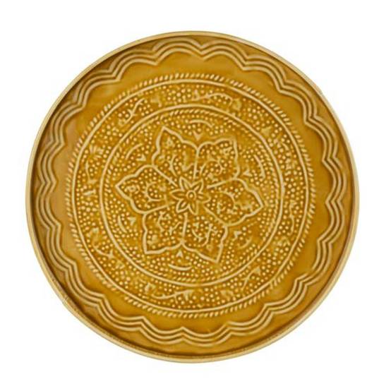Plateau de Service Déco "Sévilla" 35cm Ocre - Image 2