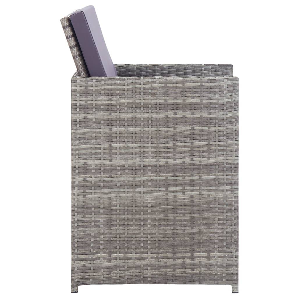 ComfortXL - Salon de Jardin Encastrable 11 Pièces Résine Tressée et Acacia pour 10 Personnes Anthracite – ComfortXL Outdoor Living - Image 10