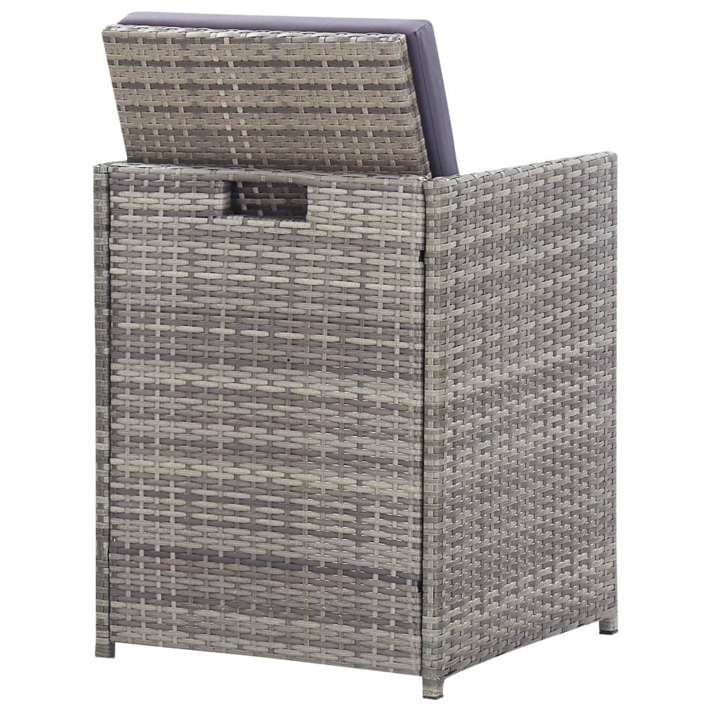 ComfortXL - Salon de Jardin Encastrable 11 Pièces Résine Tressée et Acacia pour 10 Personnes Anthracite – ComfortXL Outdoor Living - Image 3