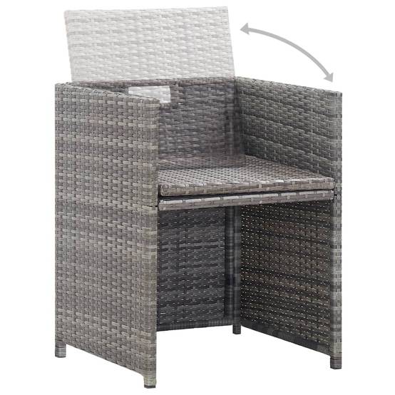 ComfortXL - Salon de Jardin Encastrable 11 Pièces Résine Tressée et Acacia pour 10 Personnes Anthracite – ComfortXL Outdoor Living - Image 8