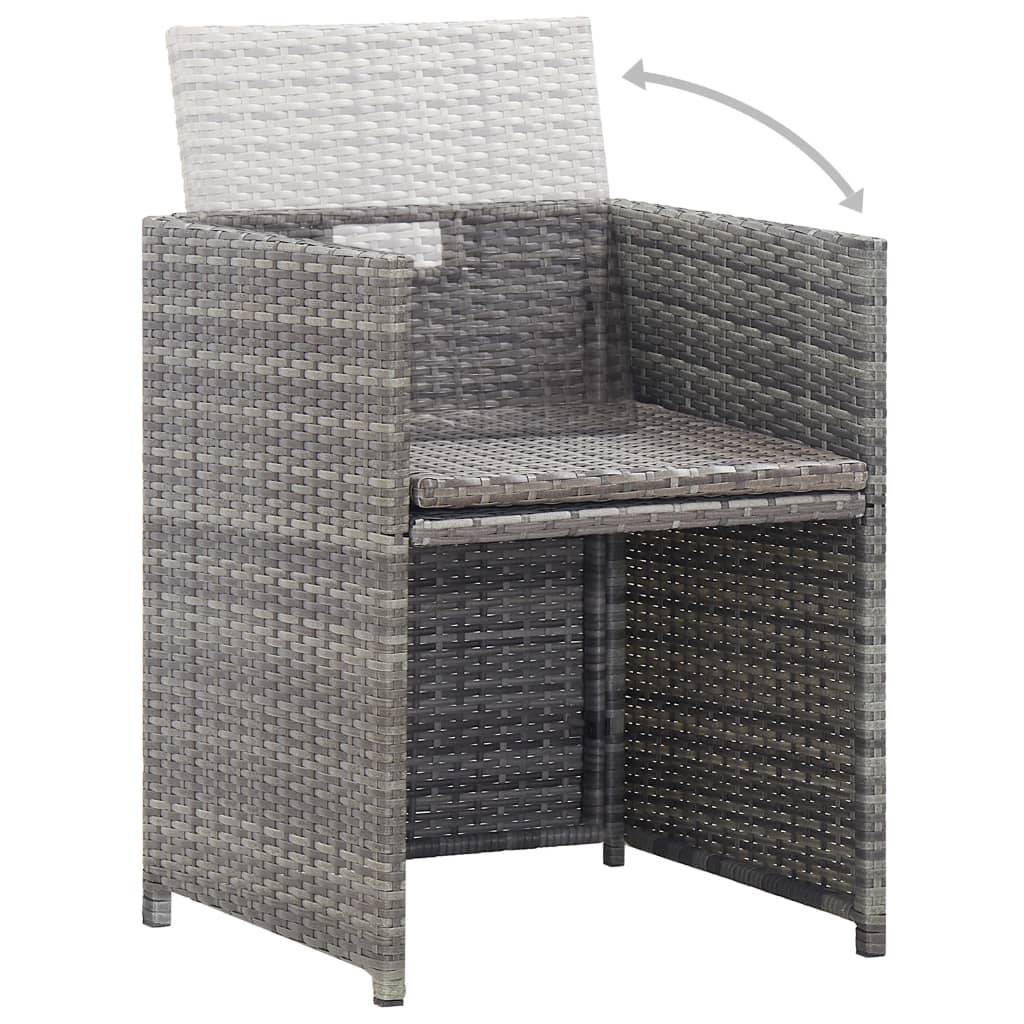 ComfortXL - Salon de Jardin Encastrable 11 Pièces Résine Tressée et Acacia pour 10 Personnes Anthracite – ComfortXL Outdoor Living - Image 8