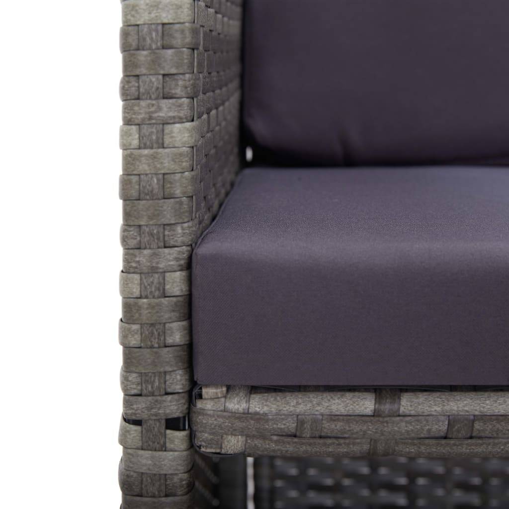 ComfortXL - Salon de Jardin Encastrable 11 Pièces Résine Tressée et Acacia pour 10 Personnes Anthracite – ComfortXL Outdoor Living - Image 4