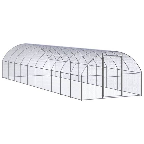 Vidaxl - Poulailler d'extérieur 3x10x2 m Acier galvanisé vidaXL 3095467 - Image 1