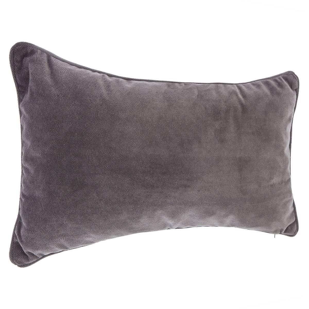 Atmosphera - Coussin "LILOU" coton gris ardoise 30x50cm - Atmosphera Créateur d'intérieur - Imagen 1