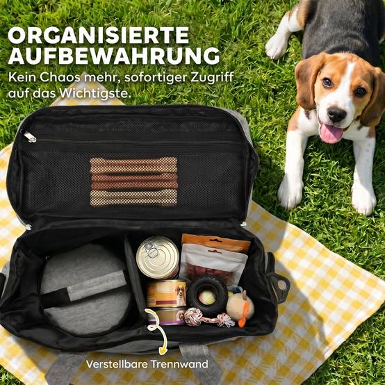 Sac de transport pour chien polyester gris clair 38 x 17 x 35 cm - PANGIVO - Image 7