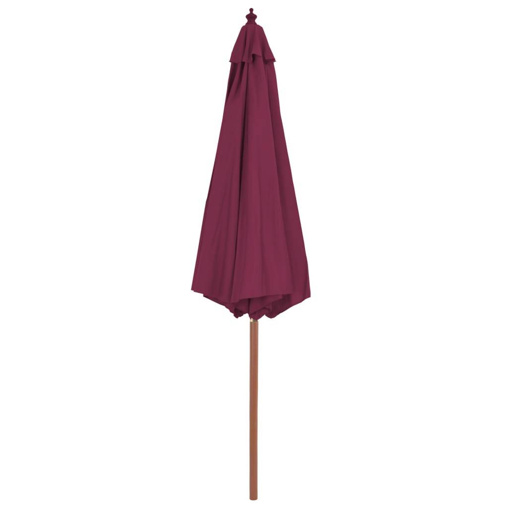 PANGIVO - Parasol d'extérieur avec mât en bois 300 x 250 cm rouge bordeaux - PANGIVO - Image 3